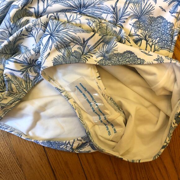 Shade & Shore NWT Blue Toile Floral Print One-Piece Swimsuit XL (16) - Picture 7 of 11